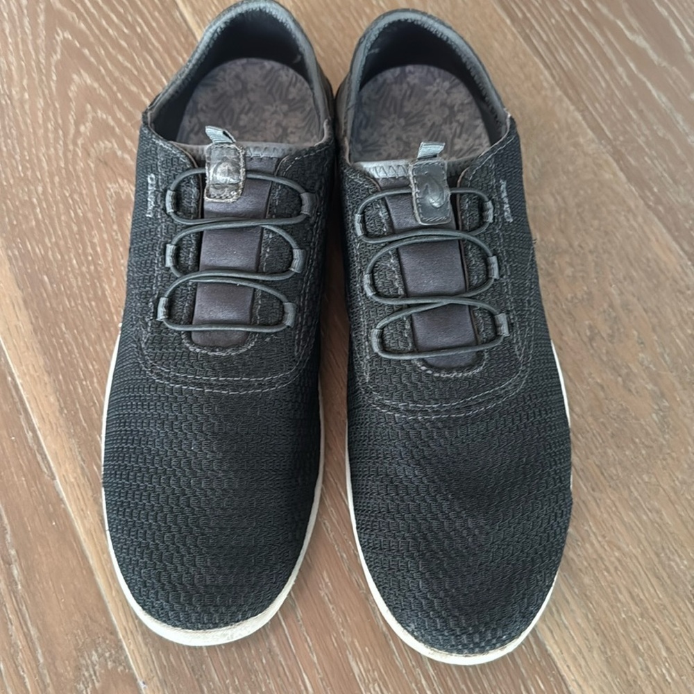 Olukai Shoes Mens 11 Alapa Li Casual Slip On Drop Heel Gray Boat black/grey